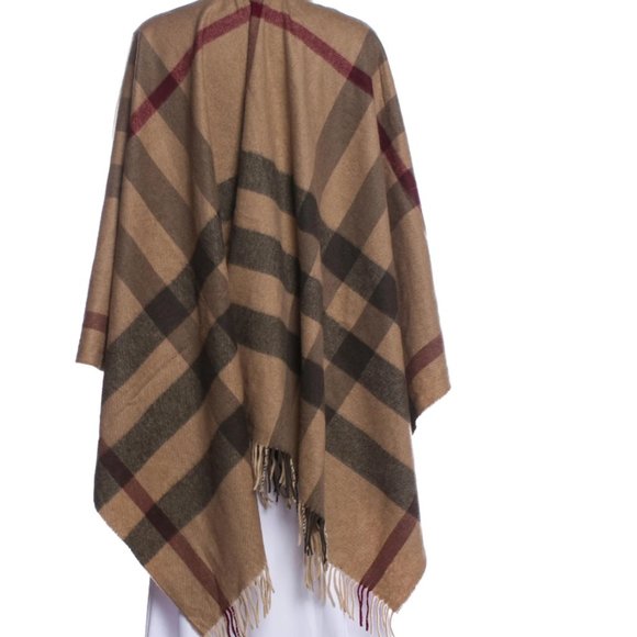 Burberry merino wool poncho cape one size fits all - Picture 5 of 14